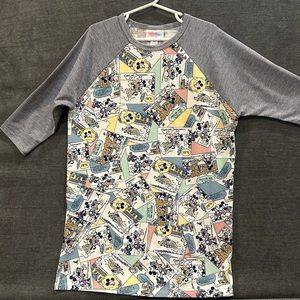 Lularoe Size 10 Disney Mickey comic Sloane shirt